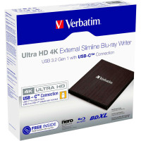 Ekstern Blu-ray-stasjon 4K (Blu-ray/brenner) Verbatim 43888