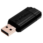 USB 2.0 Minnepenn (16GB) Svart- Verbatim PinStripe