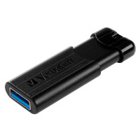 USB 3.0 Minnepenn (64GB) Svart - Verbatim PinStripe