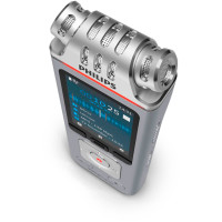 Philips DVT 4110-diktafon med 3 mikrofoner (8GB) Sølv