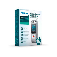 Philips DVT 4110-diktafon med 3 mikrofoner (8GB) Sølv