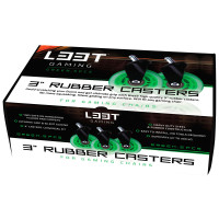 L33T Universal 3tm Gummihjul for Gamingstole (5-pack) Grønn