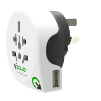 Q2 Power reiseadapter m/USB (verden til Australia)