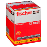 Fischer SX 10x80mm Dybel (Murverk/betong) 25 stk