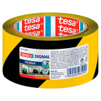 Tesa SIGNAL Markeringstape 50mm - 66 meter - Sort / Gul