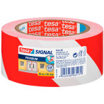 Tesa SIGNAL Markeringstape 50mm - 66 meter - Rød / Hvit