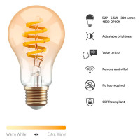 Hombli Smart Pære LED Filament A60/E27 (5,5W)