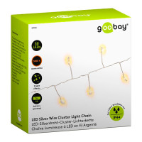 LED Lyskjede- 1,65m (50 LED) Sølv - Goobay