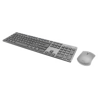 Trådløst tastatur og mus Aluminium (Oppladbart) Deltaco