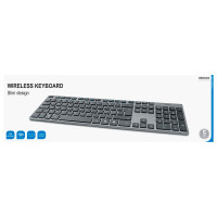 Trådløst tastatur Aluminium (oppladbart) Deltaco