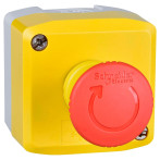 Schneider Nødstoppboks (Ø40mm) 2xNC - Rød/gul