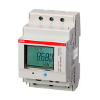 ABB kWh måler m/LCD Kl.1 (40A) Hvit