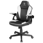 Deltaco Gaming stol Junior (PU lær) Svart/Hvit