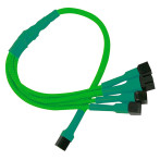 Viftesplitterkabel 30cm (3-pin til 4x3-pin) Grønn - Nanoxia