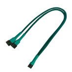 Viftesplitterkabel 30cm (3-pin til 2x3-pin) Grønn - Nanoxia