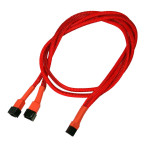 Viftesplitterkabel 60cm (3-pin til 2x3-pin) Rød - Nanoxia