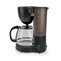 Kaffemaskin 10 kopper (1,25 liter) Svart - Nedis