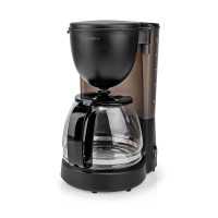 Kaffemaskin 10 kopper (1,25 liter) Svart - Nedis