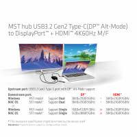 Club3D USB-C til HDMI/DisplayPort - 4K (Dual monitor)