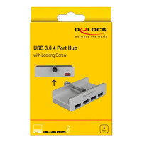 USB Hub m/låseskrue (4xUSB-A) DeLOCK