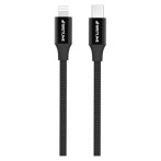 GreyLime USB-C til Lightning kabel - 1m (MFi) Svart