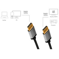 DisplayPort kabel - 2m (4K/60Hz) Logilink