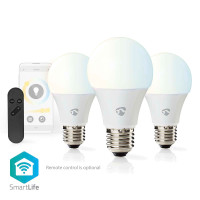 Nedis SmartLife LED pære E27 - 9W (60W) Hvit - 3pk
