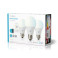 Nedis SmartLife LED pære E27 - 9W (60W) Hvit - 3pk