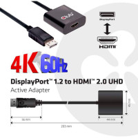 DisplayPort til HDMI 2.0 adapter (4K/60Hz) Club3D CAC-2070