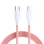 SiGN Boost USB-C kabel 20W - 1m (USB-C/Lightning) Rosa