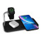 Zens Dual Alu. Qi Lader 2x10W m/Apple Watch Lader - Svart