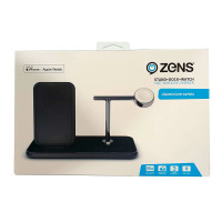 Zens Qi Dock 20W m/Apple Watch Lader (+USB) Svart