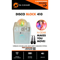 N-Gear Disco 410 Bluetooth Høyttaler (m/discolys) Hvit