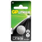 GP CR1616 knappcellebatteri 3V (litium) 1-pak