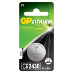 GP CR2430 knappcellebatteri 3V (litium) 1-pak
