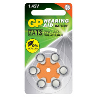 GP ZA13 høreapparatbatterier 1,45V (oransje) 6-pakk