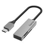 Hama USB-C Kortleser (microSD/SD) Grå