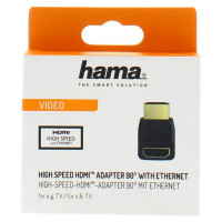 Hama HDMI-vinkeladapter - 90 grader gullbelagt (Hun/Hun)