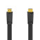 Hama Flat HDMI Kabel High Speed 1,5m - 4K (Gullbelagt) Svart