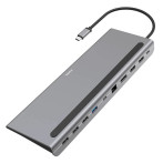 Hama USB-C Dock 10-i-1 - 4K (USB-A/USB-C/HDMI/DP/RJ45)