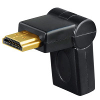 Hama HDMI vinkel adapter 180gr gullbelagt (Han/Hun)