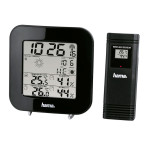 Hama EWS-200 Værstasjon m/sensor (Temperatur/Fuktighet)Svart