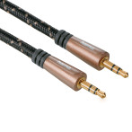 Hama Minijack kabel - 1,5m Stoff (3,5mm/3,5mm)