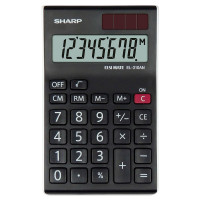 Sharp EL-310ANWH Kalkulator m/solcelle (8 siffer) Svart