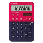 Sharp EL-760RBRB Kalkulator m/solcelle (8 siffer) Rosa/svart