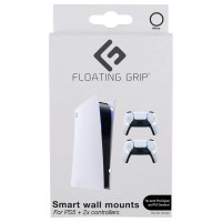 Floating Grip PS5/Controller Veggbrakett (Bundle) Hvit