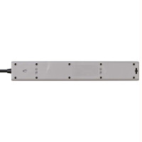 Brennenstuhl Grenuttak 5 Uttak m/USB - 1,5m (EU jord) Svart