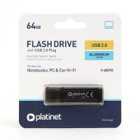 Platinet Pendrive V-Depo USB 2.0 Minnepenn (64GB) Svart