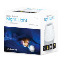 Omega Baby Room Night Light m/LED-projektor (nattlys) Grå