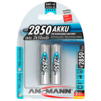Ansmann oppladbare AA-batterier (2850mAh) 2-pak